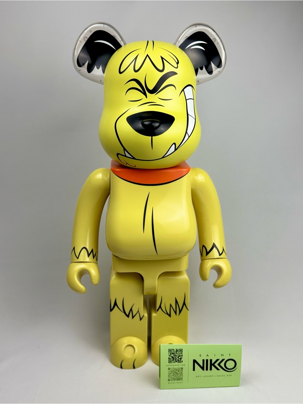 MEDICOM TOY BE@RBRICK Muttley 1000% Hanna-Barbera Figure – Yellow – No Box